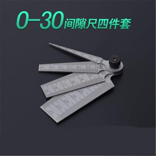 0-30mm Welding Taper Feeler Gauge Gage Stainless Steel Depth Ruler Hole Inspection For Measurement Tool