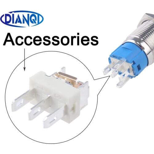 10pcs/Lot only the accessories fitting replacement 16mm 19mm 22mm new type Metal Push Button Switchs 3 pins feets