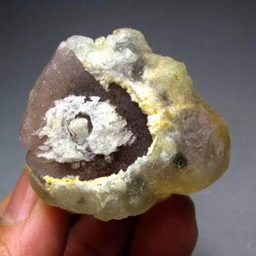 106g Pink Octahedral Fluorite w/ Quartz - crystals and stones healing Mineral specimen Home Decor feng shui decoration