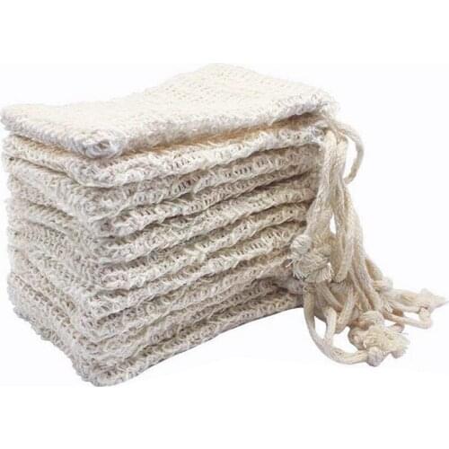 15x Sachets Exfoliating Soap Bag Bag Handmade Soap Storage Bag Ramie Foam Net