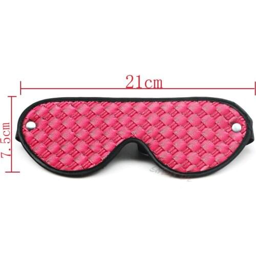 2020 Smspade pink PU eye blindfold for bondage adult play bondage adjustable blinfold for sleeping with wide grid sex toys