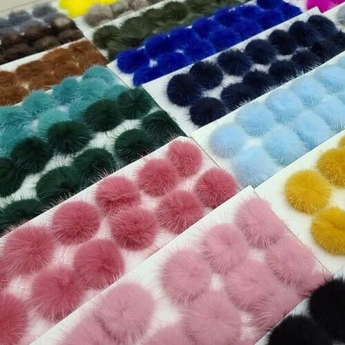 50pcs 30mm High Quality Mink Fur Ball ,For Earring Necklace Shoes Clothes Hair Accessories DIY Jewelry Making Material