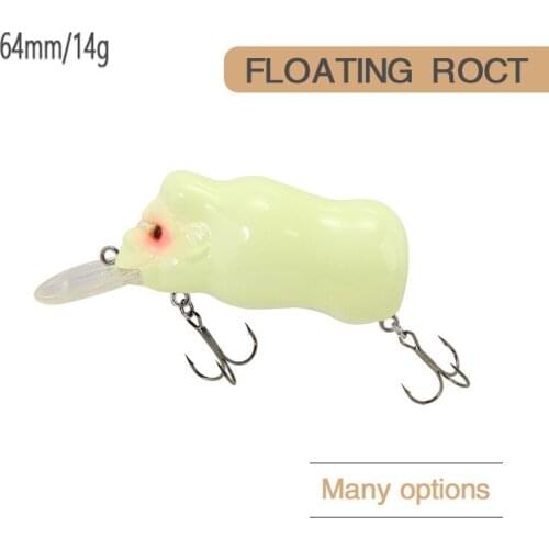 64mm 14g King Kong Crankbait Minnow Fishing Lure Quality 3D Eyes Plastic Hard Bait Floating Japan Pesca Artificial Jig Wobblers