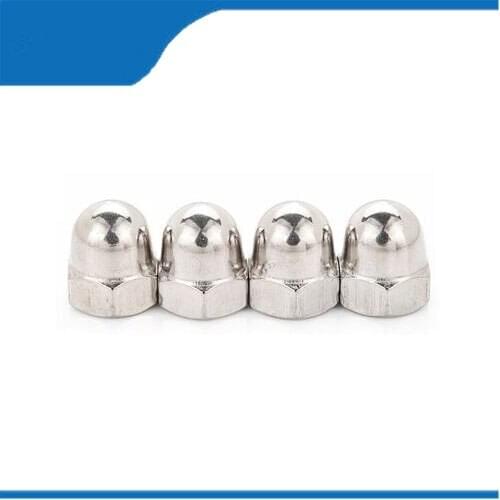 Free shipping 50Pcs M3 M4 M5 M6 M8 M10 Galvanized Cap Nuts Decorative Cover Semicircle Acorn Nut GB802