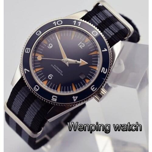 41mm Debert black sterile dial luminous ceramic bezel Automatic mens Watch Luxury Brand Top Mechanical waterproof Watches