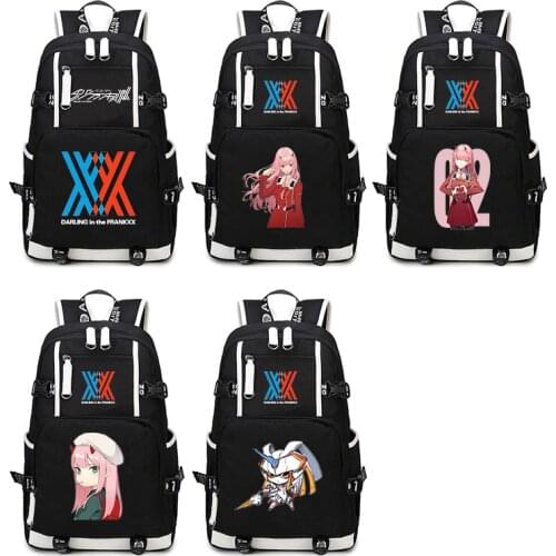 DARLING in the FRANXX Backpack Anime Cosplay Nylon Luminous School Bag Travel Bags
