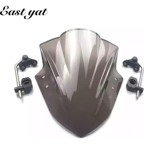 For Yamaha MT125 FZ1 FZ6 FZ8 MT-01 MT03 MT07 MT09 For Kawasaki ER6N ER4N Adjustable Bracket WindScreen&Windshield