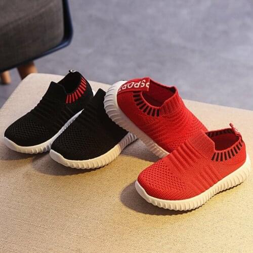 Childrens Single Shoes Fly Woven Casual Style Shoes for Boys and Girls Breathable Student Shoes Non-slip Sneakers Running Shoes