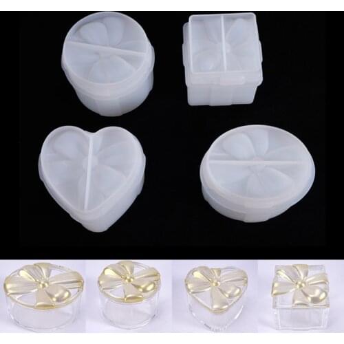 Round Heart DIY Epoxy Mould Handcraft Silicone Molds For Soap Candle Bowknot Storage Box Mold Ornament Decor moule silicone
