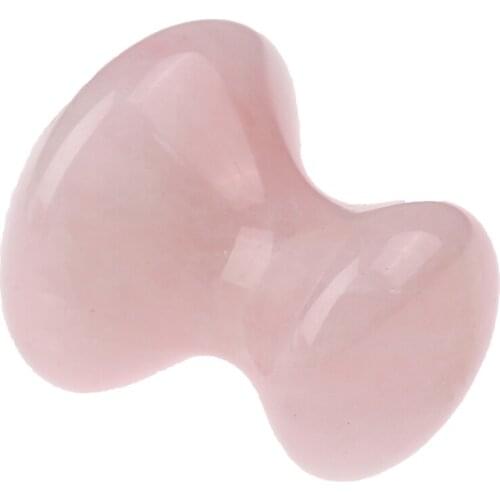 Natural Rose Quartz Mushroom Facial Back Foot Acupuncture Massage Scraper Face Massager Gua Sha Tool SPA Therapy Jade Board