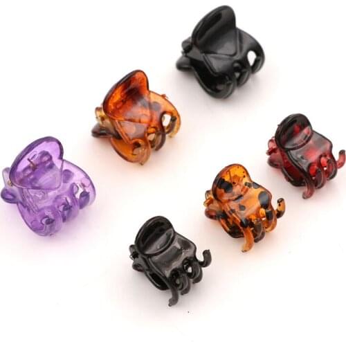 12 pcs/sets Fashion Women crab Hair claw clip Girls Black Plastic Mini Hairpin Claws Hair Clip Clamp For Women Gifts Accessories