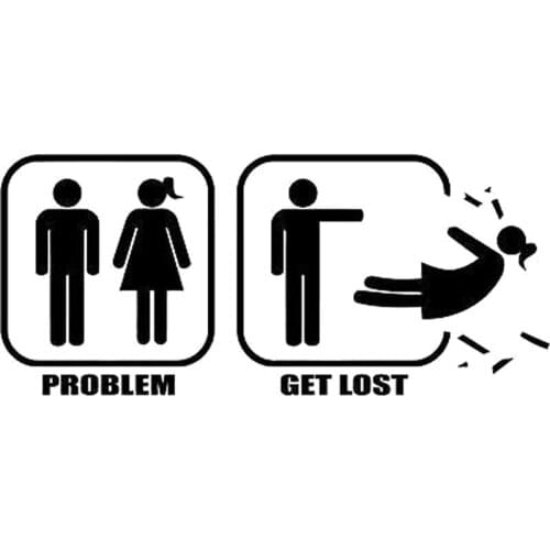 15.2CM*6.7CM Problem Get Lost JDM Decal Car Sticker And Car Stylings Auto Accessories Black/Sliver C8-0844