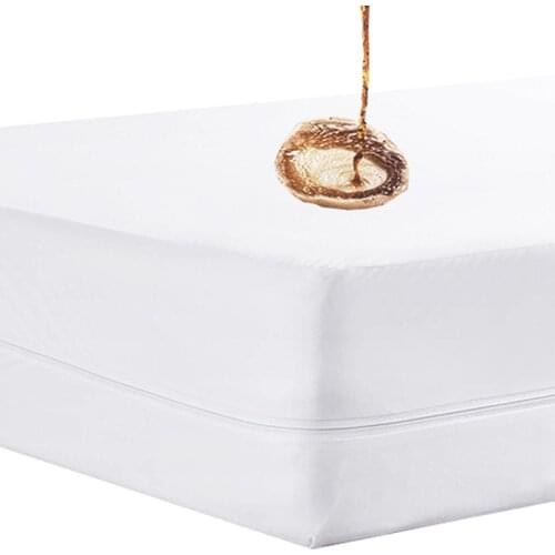 Waterproof Mattress Cover with Zipper fully Protective Kids Queen Bed Fitted Sheet 6 Sides Dustproof Mattress Protector cover