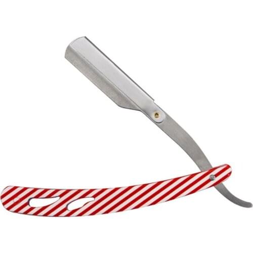 Barber Manual Folding Beard Razor Stripes US Flag Dollar Print Shaving Tools RXJC