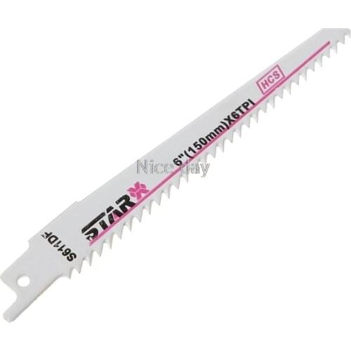 High Carbon Steel S611DF 150mm 6" Reciprocating Saw Blade Effective For Cutting Wood Woodworking F15 20 Dropship