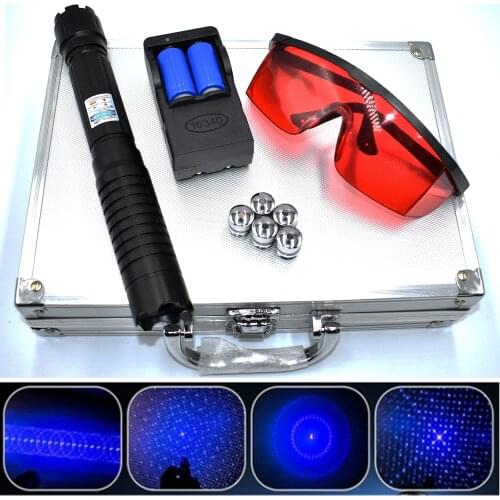 Most Powerful Laser pointer Burning Torch 450nm 10000m Focusable Blue Laser Pointers Flashlight burn match candle lit cigarette