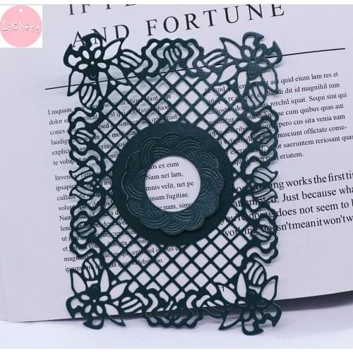Cutting Dies Scrapbooking Flower Hollow Photo Frame Card Making Templates Stencil Crafts Knives For Cutting Scrap Punching Die