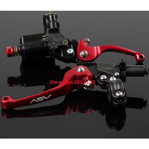 ZSDTRP 22mm Universal Adjustable ASV Red/Blue/Black Folding Brake Clutch Levers for Pit Bike Dirt Bike Motocross Motorcycle ATV