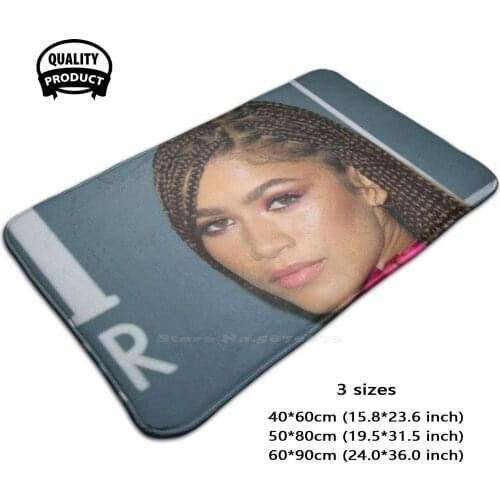 Zendaya With Braids Comfortable Door Mat Rug Carpet Foot Pad Zendaya Actress Movie Star Kardashion Celebrity Los Angeles Braids