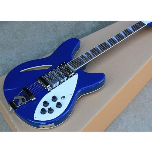 In Stock-6 Strings Blue Electric Guitar with R Tailpiece,Rosewood Fretboard