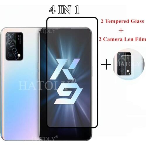 Full Glue Tempered Glass For Oppo K9 Screen Protector Camera Lens Film For Oppo K9 K 9 Glass For Oppo K9 A72 A73 A53 A93 A74 5G