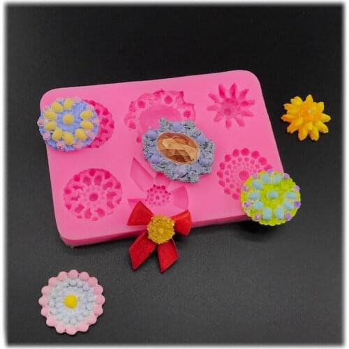 Pearl Flower Bow Tie Chocolate Moulds DIY Fondant For Cake Decorating Lace Tools Soft Silicone Mold Kitchen Baking Utensils