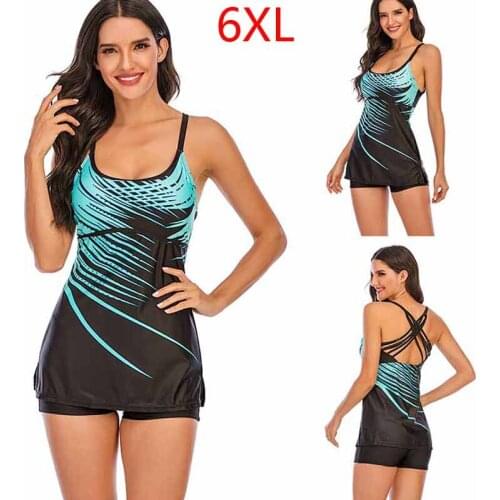 Women Backless Tankini Swimwear Plus Size 6XL Beach Back Tie Female Bathing Suit Sexy Fashion Tankini Shorts Swimming Suit