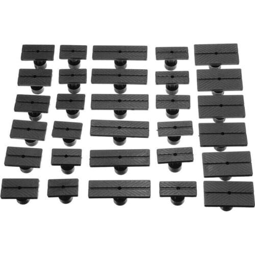 30pcs Nylon Black Tabs Dent Tabs Suction Cup Dent Removal Paintless Dent Repair Tools Car Dent Repair