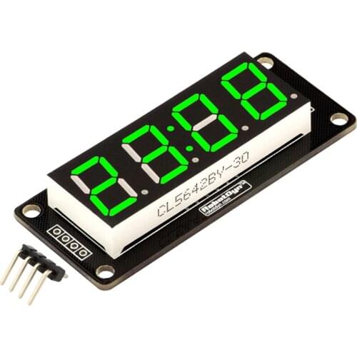 TM1637 4-Digit LED 0.56" 0.56Iinch 7 Segments Display Tube Clock Double Dots Module Green LED Display Module For Arduino
