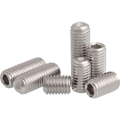 5/10PCS Grub Screw M1.6 M2 M2.5 M3 M4 M5 M6 M8 M10 304 Sainless Hex Hexagon Socket Allen Cup Point DIY Set Door handles Bolt