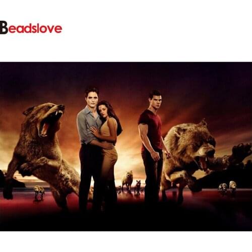 Diamond Painting Full drill square the film lovers and bear Mosaic DIY Diamond Painting Cross Stitch Embroidery Home Decor