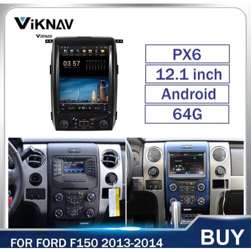 PX6 12.1" Android 9.0 Tesla style Car GPS Navigation For Ford F150 2013 2014 auto Radio stereo Multimedia player head unit