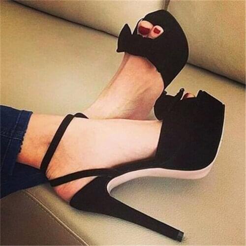 Bowtie High Platform Sandals Shoes Women Ankle Strap Suede Heels Wedding Dress Shoes Bride Thin Heels Summer Pumps
