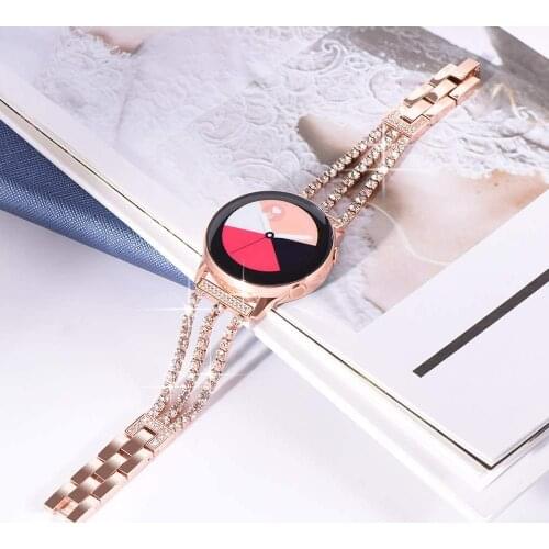 Bracelet for Garmin Vivoactive 3 Watch Band 20mm Quick Release Metal Bling Woman Wristband Strap for Garmin Vivomove 3/Luxe/HR