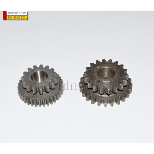 The engine start teeth double connect gear engine parts for JIANSHE 400 ATV 18/24 teeth and 15/34 teeth