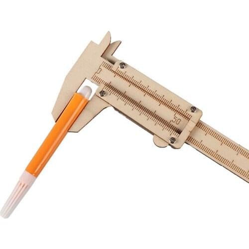 DIY Vernier Caliper Wooden Physics Experiments Science Stem Model Kits Schooling Slide Gauge Education Toys for Children