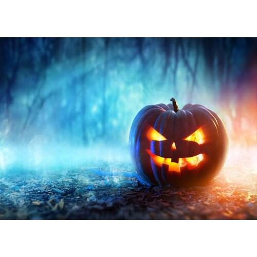 Halloween Pumpkin Grove Horrifying Photographic Background Vinyl Backdrops for Children Photo Shootings Props Photocall