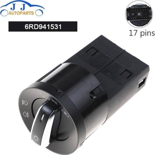 6RD941531 Chrome Headlight Fog Lamp Switch For AUDI A4 8E B6 TT 8N Transporter T5 For VW Polo 6R Jetta IV VI 6