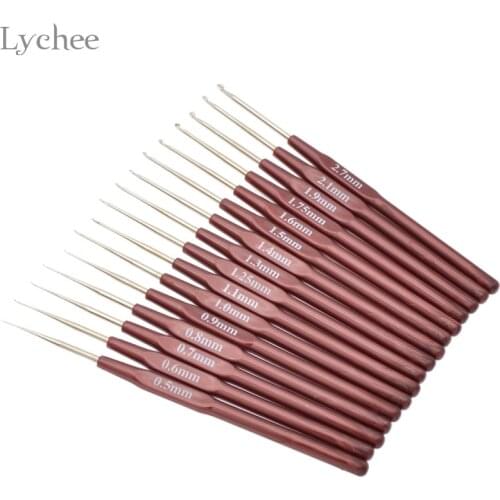 Lychee Life 1pc Lace Crochet Hook Hand Sewing Tool Yarn Knitting Needle DIY Handmade Craft Tool