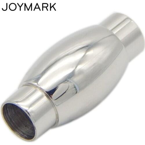 3mm-8mm Hole 6 Sizes Drum Barrel Shape Stainless Steel Magnetic Clasps For Leather Bracelets Necklaces Making BXGC-072