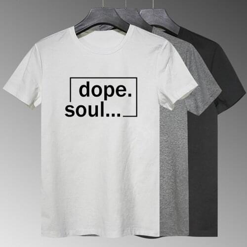 Multicolor New Female T-shirt DOPE SOUL Letter Print Fashion High Quality Casual Womens shirt Cheap Durable Loose O-neck Tshirt