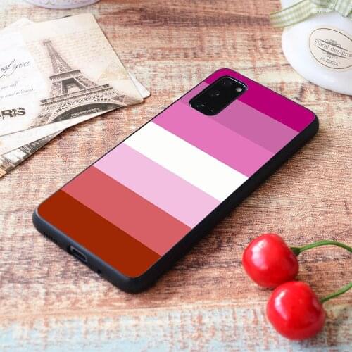 For Samsung Galaxy Lipstick Lesbian Pride Flag Soft TPU border Samsung Galaxy Case