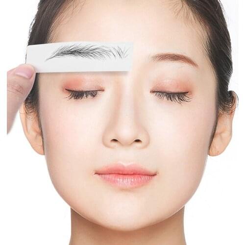 5pcs 4D Hair-like Eyebrow Tattoo Sticker False Eyebrows Long Lasting Super Waterproof Makeup Eye Brow Stickers Cosmetics