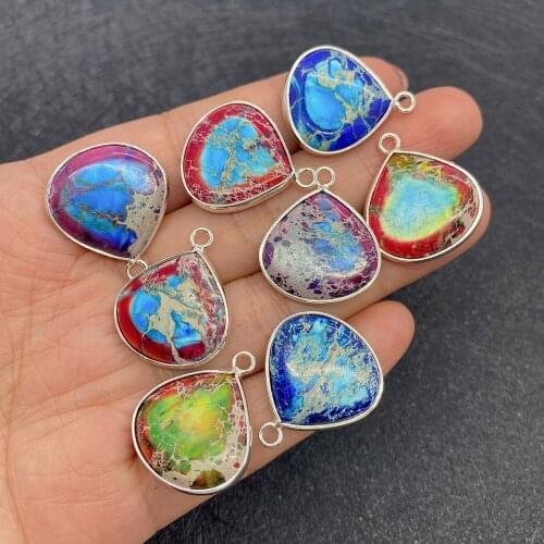 Wholesale Multicolor Drop Shape Pendant Natural Stone for Jewelry Making DIY Handmade Accessories Beaded Decoration Fashion