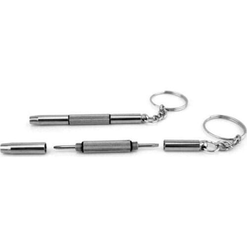 3 in1 Eyeglass Screwdriver Hand Tools 3 in1 Eyeglass Screwdriver Sunglass Watch Repair Kit with Keychain