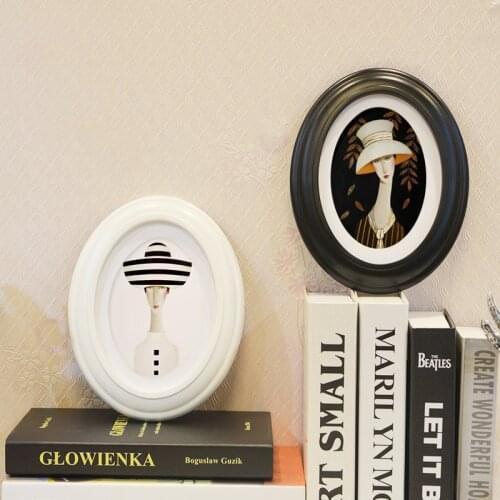 Oval Fashion Photo Frame For Living Room Bedroom Decor 7/10 Inch Art Painting Picture Frames 3 Colors Family Photo Display Frame