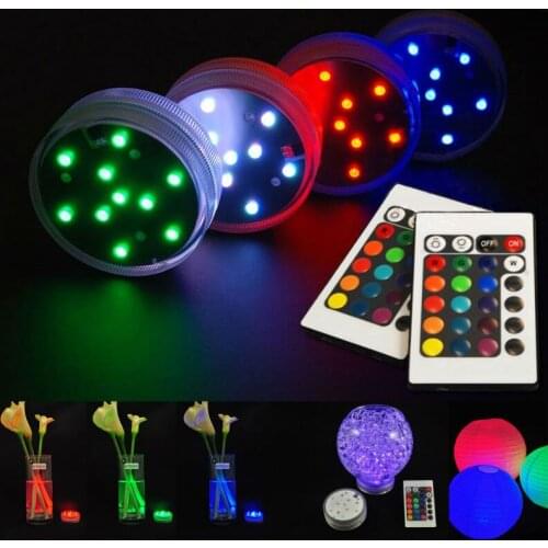 Navidad decoraciones para el hogar!12 pcs /lot AA batteries Operated Submersible Multicolors RGB LED Vase Light celebration