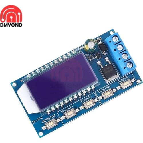 Signal Generator 8A Driver Module for Motor/Lamp 1-Channel Dual Mode LCD PWM Pulse Frequency Duty Cycle Adjustable Module