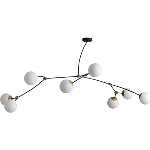 Nordic Living Room/Bedroom LED Chandelier Lighting Modern Glass Bubble Ball Pendant lamps Hanging Light Fixture For Dining Room