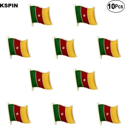 Cameroon Flag Lapel Pin Flag badge Brooch Pins Badges 10Pcs a Lot